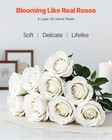 120pcs White Foam Roses Artificial Flowers Bulk W  Stems For Wedding Diy