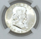 1955 Franklin Half Dollar Ngc Ms64 90  Fbl Frosty Just Graded New Holder  u124e