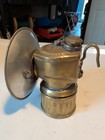 Antique Justrite  streamlined  Brass Carbide Miners Lamp nice Condition 