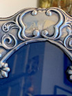 Vintage Ornate Repousse 925 Sterling Picture Oval Frame Lion Passant English