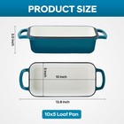 Cast Iron Loaf Pan With Lid 10x5 Inch Enameled Bread Loaf Pan For Sourdough     