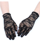 Women Gorgeous Wrist Length Short Lace Gloves Bridal Wedding Party 5 Colors