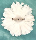 3 5  Pure White Carnation Artificial Silk Fake Flower Brooch Pin