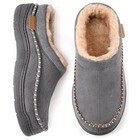 Men s Fuzzy Moccasin Slippers  Indoor outdoor Fluffy Slip On House 11-12 Grey