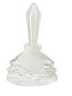 I W Rice Co Perfume Bottle Empty Pressed Glass Frosted - Clear - Stopper Vintage