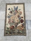 French Pictorial Tapestry Vintage Floral Wall Hanging 2x3 Ft Romantic Garden