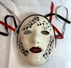 Porcelain Musical Note Mardi Gras Mask Wall Hanging By Fancy Faces  New Orleans