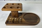 Vintage German Tobacco Humidor  Wooden Decatur Industries Deco Walnut Pipe Stand