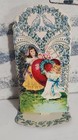4 75  Antique Germany Foldout Victorian Girls Valentines 3d Diecut