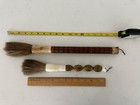 Vintage Chinese  Calligraphy Brush Beautiful Handles - Set Of 2