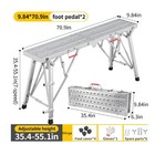 Daolift 70 87 x9 84  Carbon Steel Scaffolding Platform Cap 660 Lbs 36-57  H