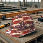 Rusty Riveted Us Flag - 20  X 38  Hydrographic Film Hydro Dipping