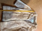 Grandma Got Better Beige Fur Coat 3 4 Sleeve Hip Length