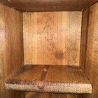 Vtg Rustic Wood Wall Toilet Paper Holder Cabinet Country Farmhouse