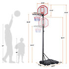 Basketball Hoop Outdoor Adjustable 5 5-7 Ft Portable Basketball Goals Stand Kids