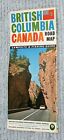 Old 1965-1966 British Columbia Canada Road Map Campsite Fishing Guide Free S h