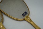 Vintage Matson 24kt Gold Plated 2 Piece Vanity Set Hand Mirror   Hair Brush