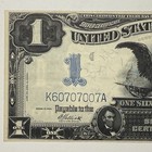 1899 Black Eagle Silver Certificate Fr 235 Fancy Serial Number Trinary 60707007