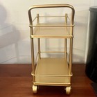 2-tier tabletop Bar Cart coffee Bar Cart serving Cart kitchen Decor gold Metal