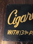 Antique Cigarettes Hand Painted Metal General Store Sign- See All Photos