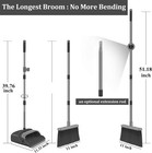 Kelamayi Broom And Dustpan Set For Home  Office  Black gray 