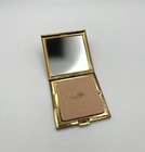 Vintage 50s Evans Art Deco Usa Gold Tone Powder Compact W  Mirror   Puff Mcm