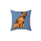 Charming Border Terrier  andrew  Spun Polyester Throw Pillow