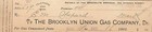 1902 Brooklyn Union Company Gas Bill W advertising On Back - E15-b