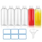 6 Packs 2 Oz Clear Plastic Shot Bottles With Caps Small Health Juice Samples New