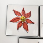 Starbucks Ceramic Coasters Set Of 5 Floral Cork Back 2006
