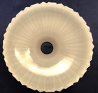 Antique Art Deco Torchiere Ribbed Ivory Milk Glass Lamp Light Shade