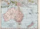 Australasia Melanesia Antique Map 1921 Australia New Zealand Pacific Map