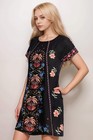 Johnny Was Workshop Black Isla Raglan Seamed Dress W33725-3