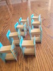 Lot Of 8 Thomas   Friends Wooden Railway Bridge Train Risers Supports Columns