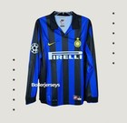 Inter Milan 1998-99 Home Football Long Sleeve Jersey Ronaldo  9 Men   s