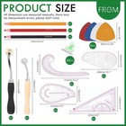 Keadic 33pcs Clear Metric Sewing Ruler Set Contains French Curve Pattern    