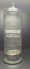 Vtg King Research Large Glass Barbicide Disinfectant  Jar For Barber Salon