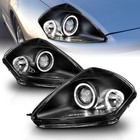 Black Led Dual Halo Projector Headlights Set  Mitsubihi Eclipse Passenger Driver