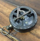 Christmas Pocket Army Soldier Sundial Graph Compass Old Watch Hunting Trekkin