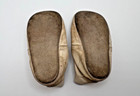 Baby toddler Shoes Vintage Antique White Leather Child Costume Doll