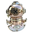 Copper Brass Scuba Divers Diving Helmet Replica Miniature Us Navy Helmet Decor