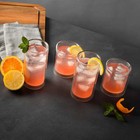 4-piece Clear Double Wall Drinking Glasses Set  16 Oz And 13 Oz