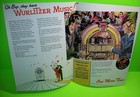 One More Time Wurlitzer Jukebox Flyer Original Phonograph Music Foldout Brochure