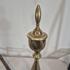 Antique Fireplace Brass Andirons  Log Holder