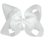 White 4 5    Hair Bow Grosgrain Ribbon Trendy Boutique Boho Hair Barrette Clip
