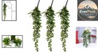 Realistic Hanging Succulents Set - 3 Artificial Plants For Home   Wedding Decor