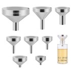 Small Metal Funnels Mini Funnel 8 Size Tiny Bottle Funnel  Miniature Atomizer   