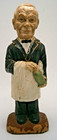Vintage Figural Barware Syroco Wood Butler waiter Figural Corkscrew  Early 1900s