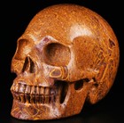 Huge 5 01  Elephant Skin Jasper Carved Crystal Skull  Realistic  Crystal Healing