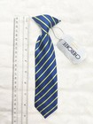 Infant Boys Neck Tie clip-on 12-24 Mo Blue   Green Stripe